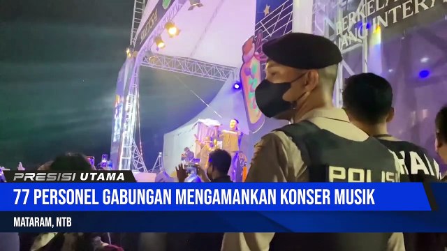 Puluhan Personil Polresta Mataram Amankan Konser Musik Artis Tulus Parkiran Epicetrum Mataram Mall