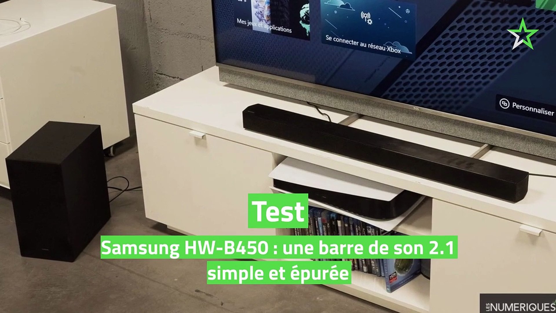 Test Samsung HW-B450 : une barre de son 2.1 simple et épurée - Vidéo  Dailymotion