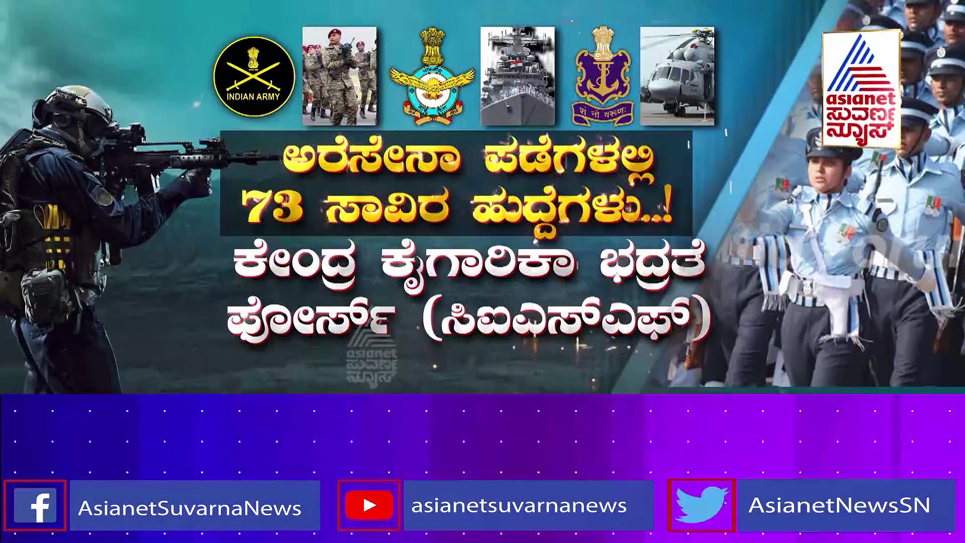 ರಾಜ್ಯಕ್ಕೂ ವ್ಯಾಪಿಸಿದ ‘ಅಗ್ನಿಪಥ’ ಕಿಚ್ಚು, ಏರಿತು ವಯೋಮಿತಿ! ಸಶಸ್ತ್ರ ಪಡೆಯಲ್ಲಿ ಮೀಸಲಾತಿ!