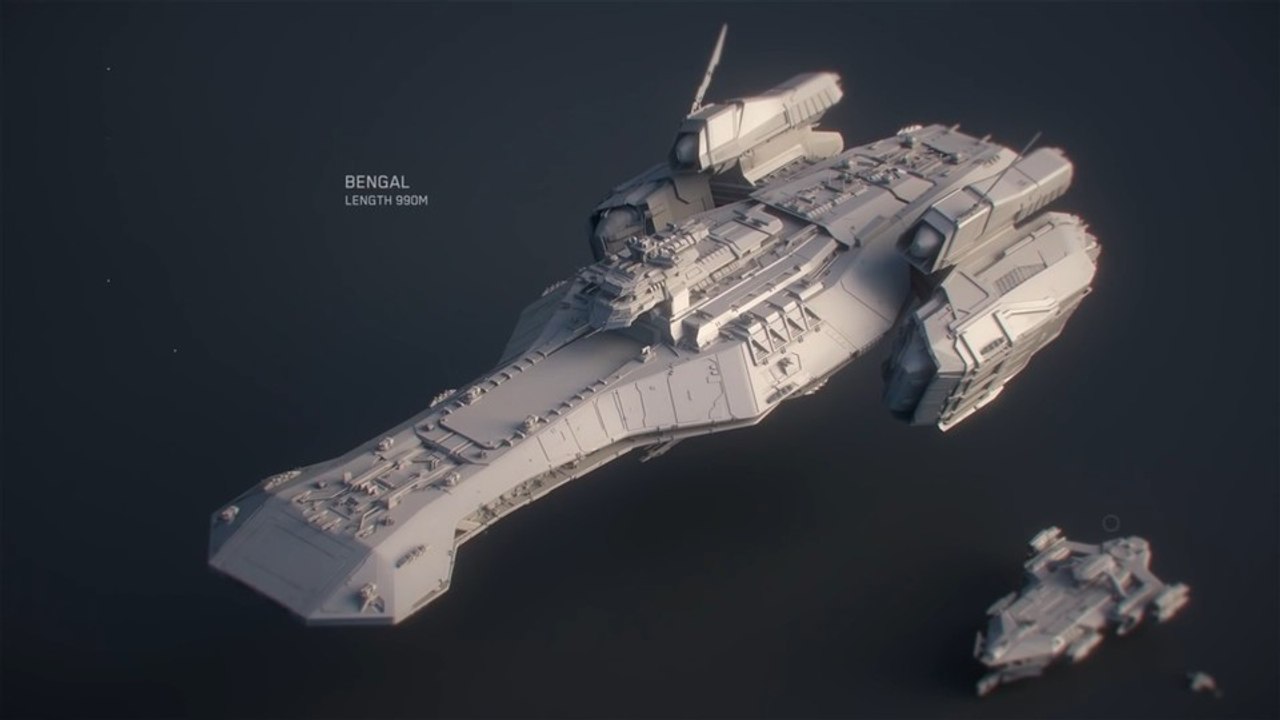 Star Citizen - Größenvergleich der Raumschiffe im Trailer