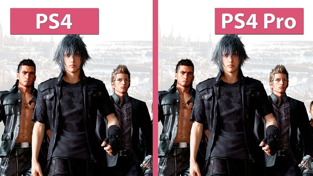Final fantasy 15 - ps4 gegen ps4 pro im 1080p modus mit verbesserter grafik