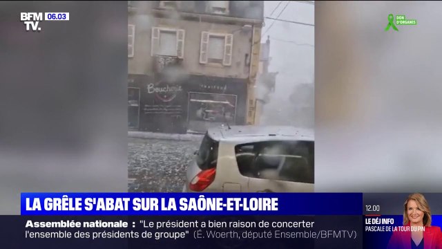 Toitures réduites en miettes, dégâts des eaux, vitres brisées... La Saône-et-Loire a été frappée par d'importantes chutes de grêle