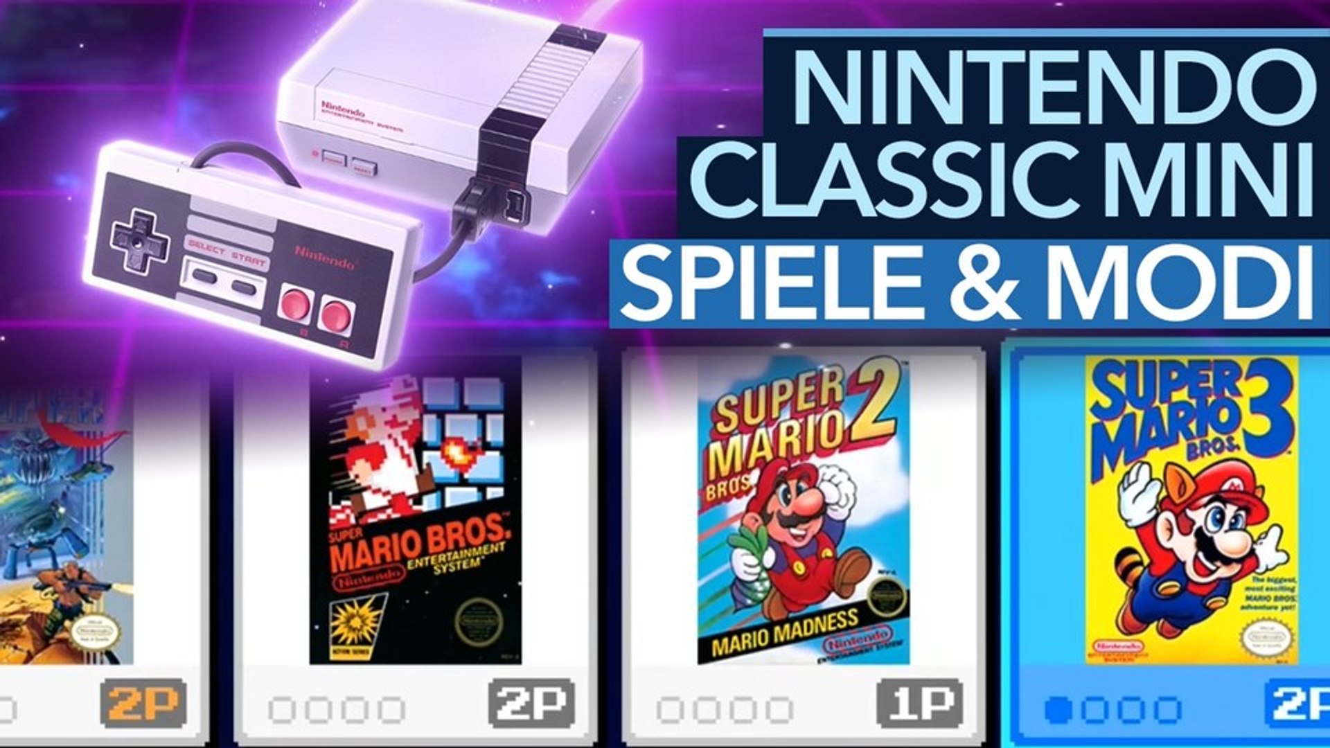 Nintendo Classic Mini - Special: Spiele, Speichern, Anzeigemodi - video  Dailymotion