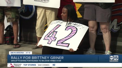 Rally held in downtown Phoenix in support of Brittney Griner