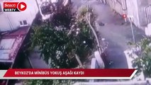 Beykoz’da minibüs yokuş aşağı kaydı, çocuklar saniyelerle kurtuldu