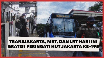 Gratis! Transjakarta, LRT, dan MRT Khusus HUT Jakarta
