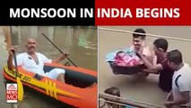 Monsoon is Here and People are Sailing, Fishing and Diving Through Waterlogged Streets