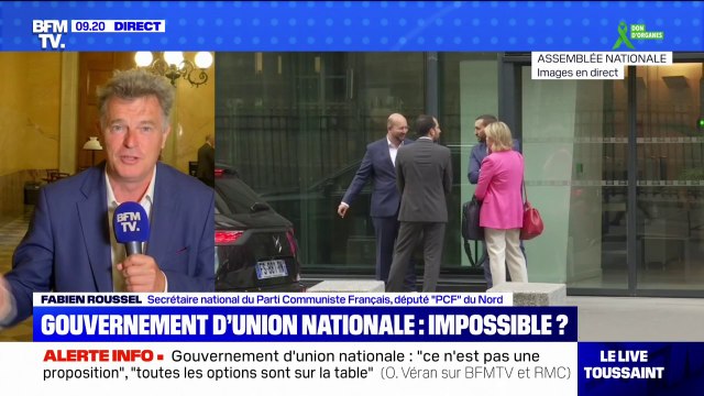Fabien Roussel: Il y a une telle défiance envers la politique d'Emmanuel Macron que je ne vois pas de quelle manière nous pouvons participer à un gouvernement d'union nationale