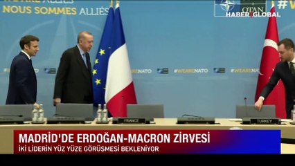 Madrid'de Erdoğan - Macron zirvesi! Yüz yüze görüşmeleri bekleniyor