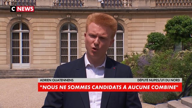Adrien Quatennens : «Nous ne sommes candidats à aucune participation à un gouvernement avec le président de la République»