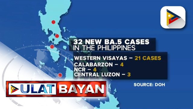 DOH, nakapagtala ng 32 bagong kaso ng Omicron subvariant BA.5 sa bansa