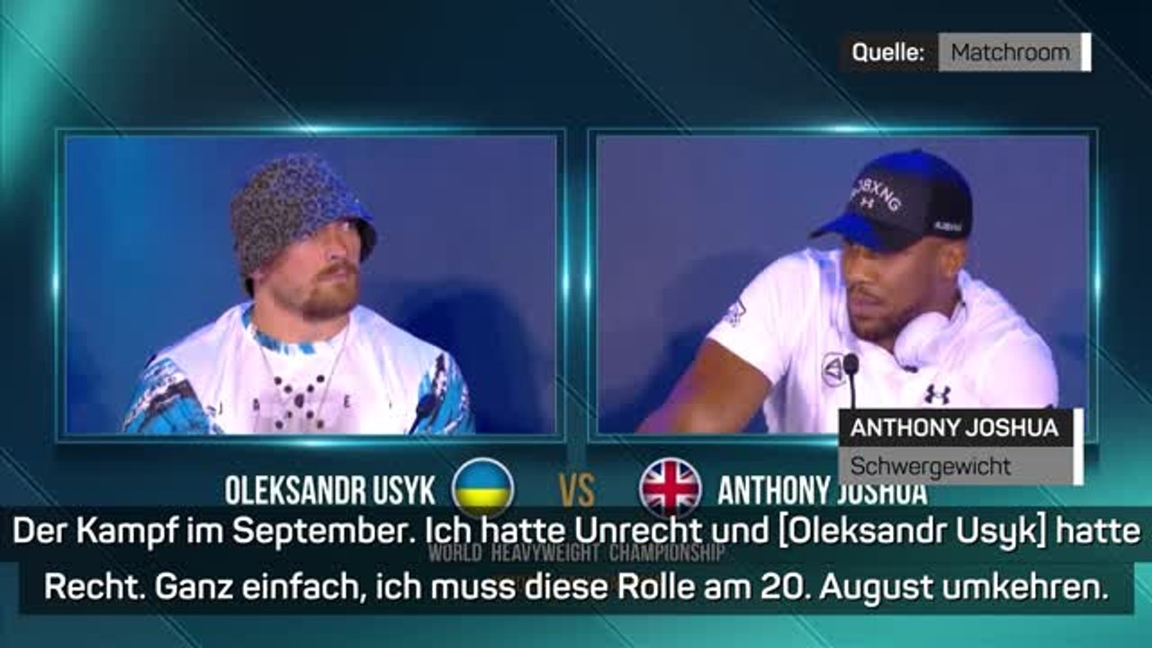 Joshua will gegen usyk nichts "verkomplizieren"