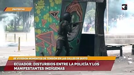 下载视频: Ecuador: disturbios entre la policía y los manifestantes indígenas