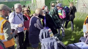 Music fans arrive at Glastonbury as the festival marks its 50th anniversary