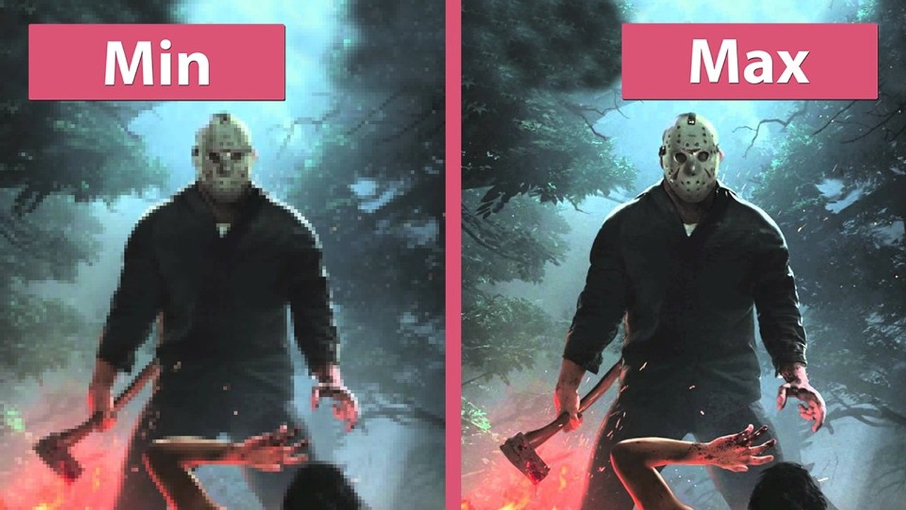 Freitag der 13. - Minimale und maximale Grafik-Details im Vergleich