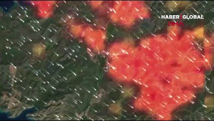 Marmaris yangını uydudan görüntülendi