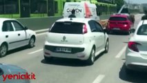 Bursa'da kaçan boğalar trafiği birbirine kattı