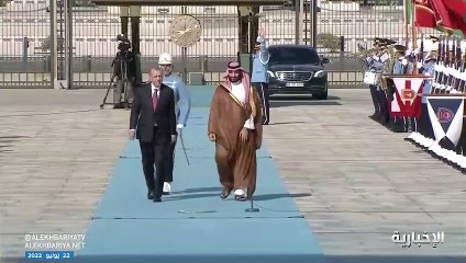 ولي العهد الأمير محمد بن سلمان يحيي حرس الشرف التركي