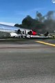 فيديو يوثق لحظة اندلاع النيران في طائرة ميامي