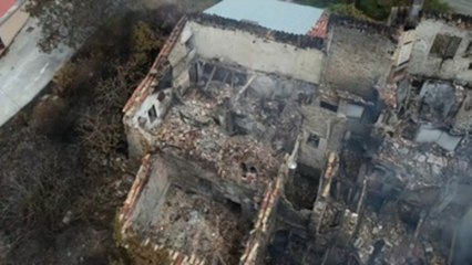 Navarra, a vista de dron tras los incendios forestales