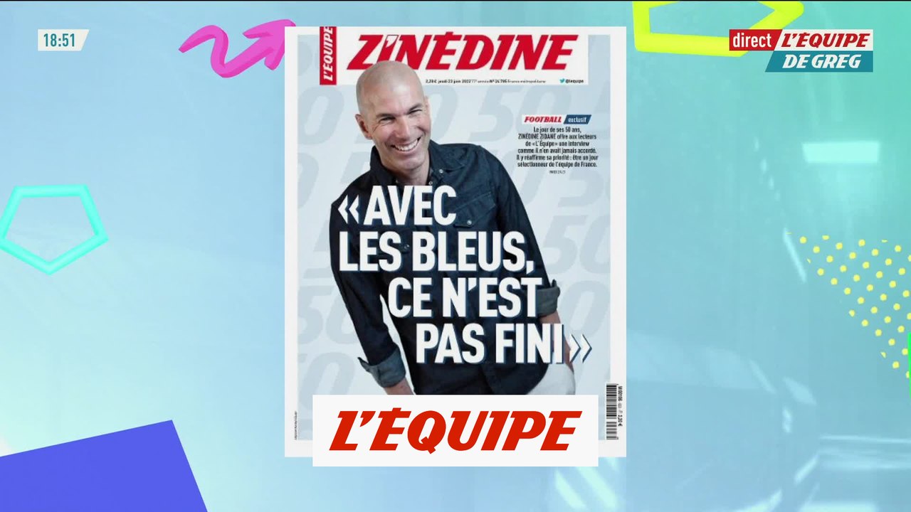 La Une historique de L'Equipe pour les 50 ans de Zinédine Zidane - Foot - L'Equipe Zinédine