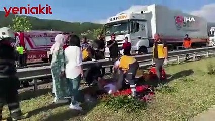 Hurdaya dönen araçtan sağ kurtuldu!