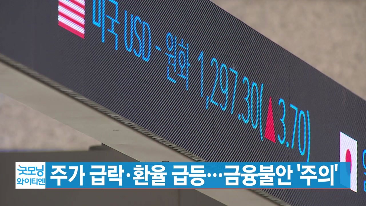 [YTN 실시간뉴스] 주가 급락·환율 급등...금융불안 '주의' / YTN