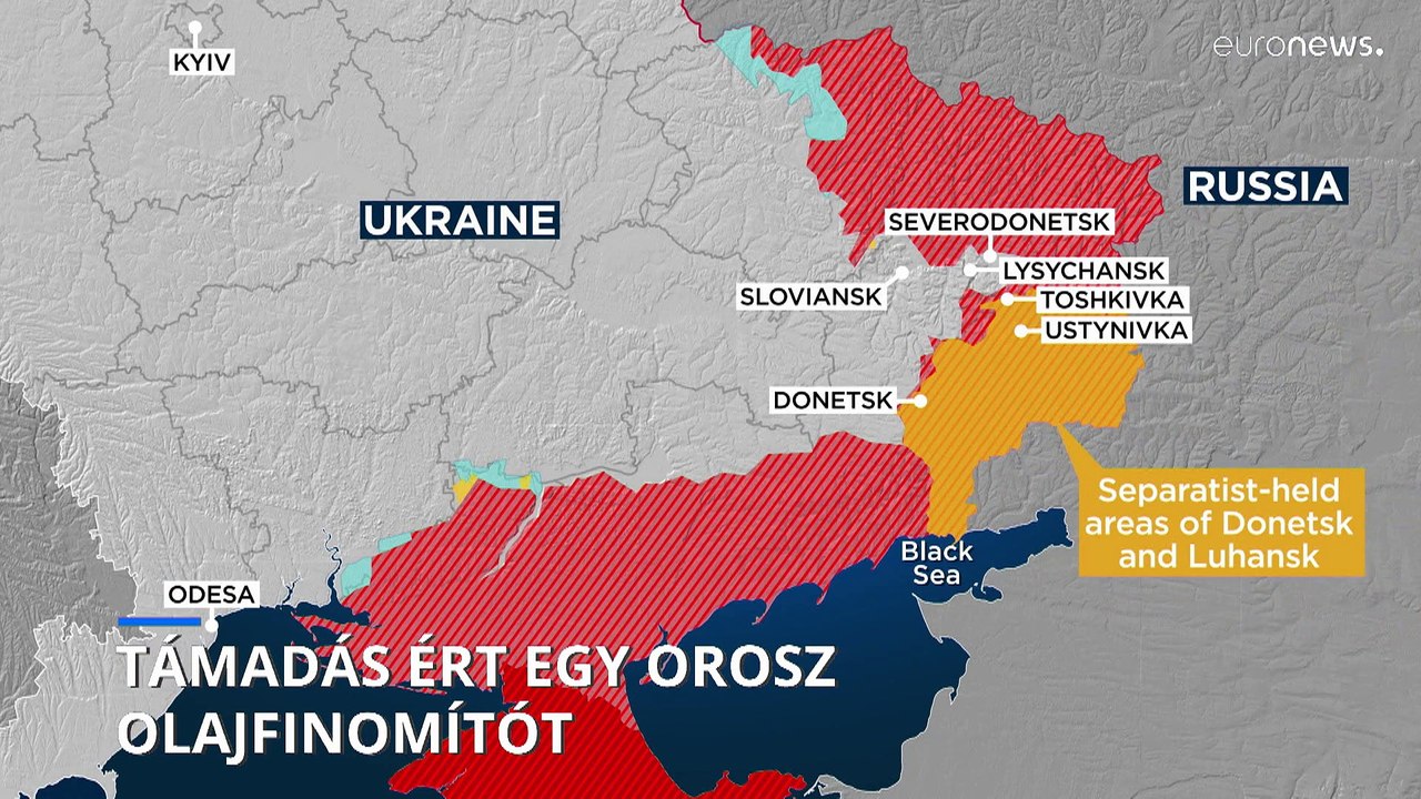 Támadás ért egy orosz olajfinomítót az ukrán határ közelében