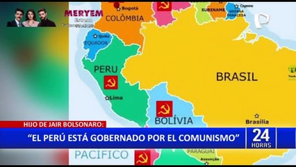 Hijo de Jair Bolsonaro asegura que el Perú "está gobernado por el comunismo"