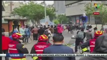 Grupos policiales reprimen manifestaciones de sectores sociales en Ecuador