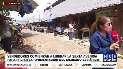 Tras acuerdo, vendedores de mercado “El Rápido” desmontan puestos para dar paso a pavimentación