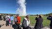 Tourists return to see Yellowstone's Old Faithful