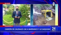 Cajamarca: camión que transportaba dinero sufre accidente y pobladores lo saquean
