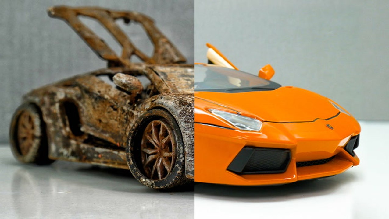 How a rust-covered toy Lamborghini is restored