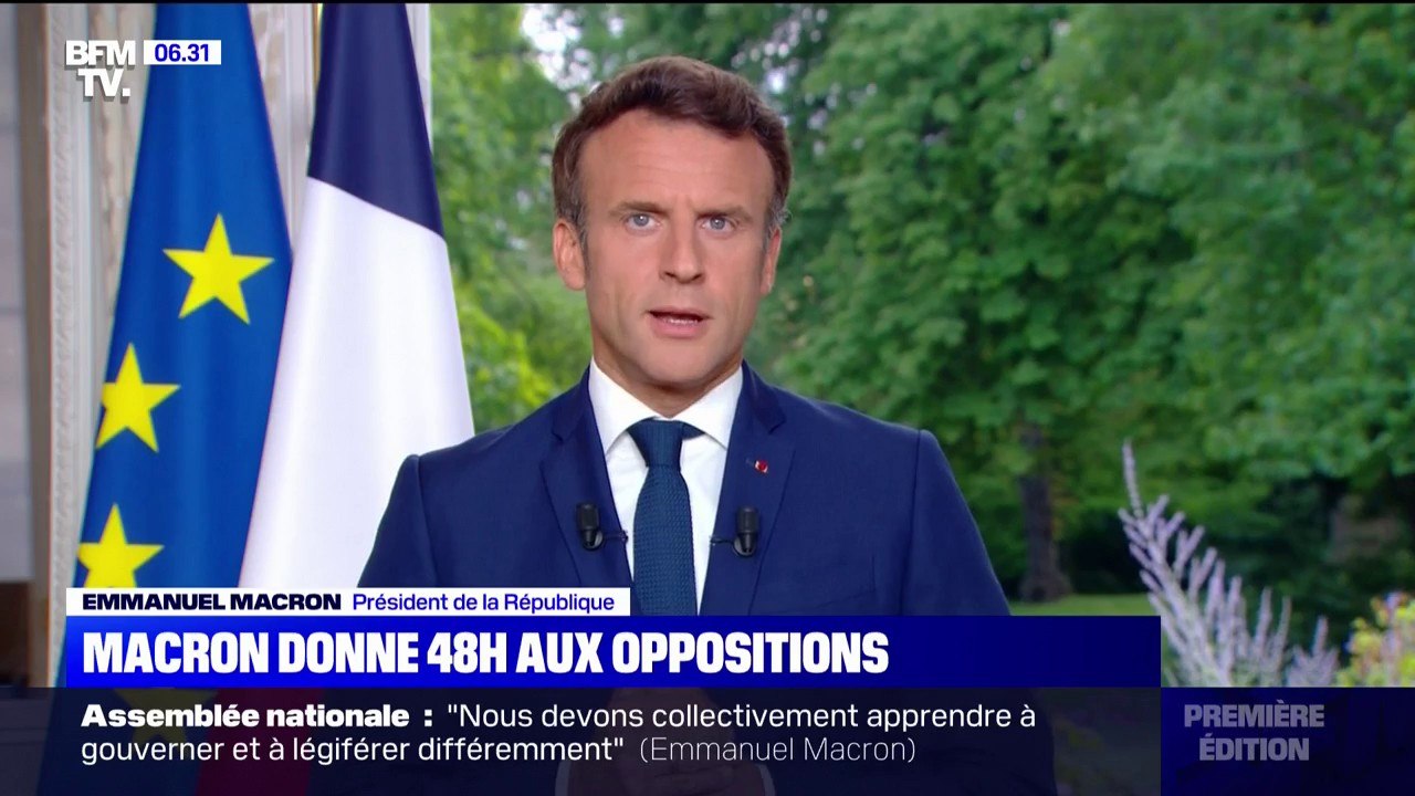 Coalition, accords au cas par cas... Emmanuel Macron donne 48h aux oppositions pour se positionner