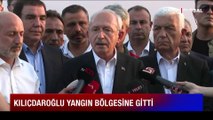 Kemal Kılıçdaroğlu Marmaris'teki orman yangını bölgesinde