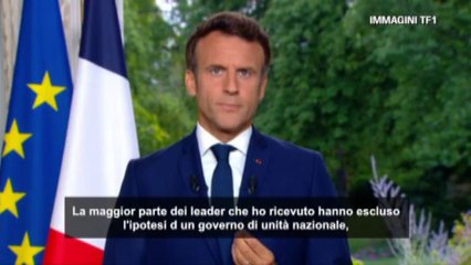 Macron esclude governo di unità nazionale e invita al compromesso
