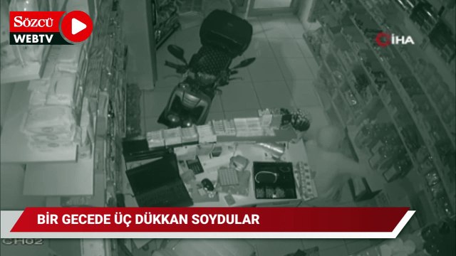 Bir gecede 3 dükkanı soydular
