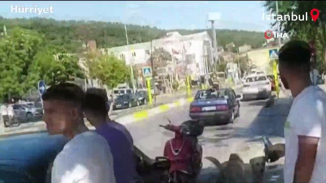 Sultanbeyli’de ortalığı birbirine kattı! Esnafa saldırdı, araçların üstüne çıktı, karakolu birbirine kattı