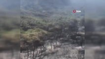 Son dakika haber... Kara Kuvvetleri helikopterlerinden Marmaris'teki orman yangınına havadan müdahale