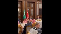 Suudi Prens için Saray'da verilen resmi akşam yemeğinin görüntüleri çıktı