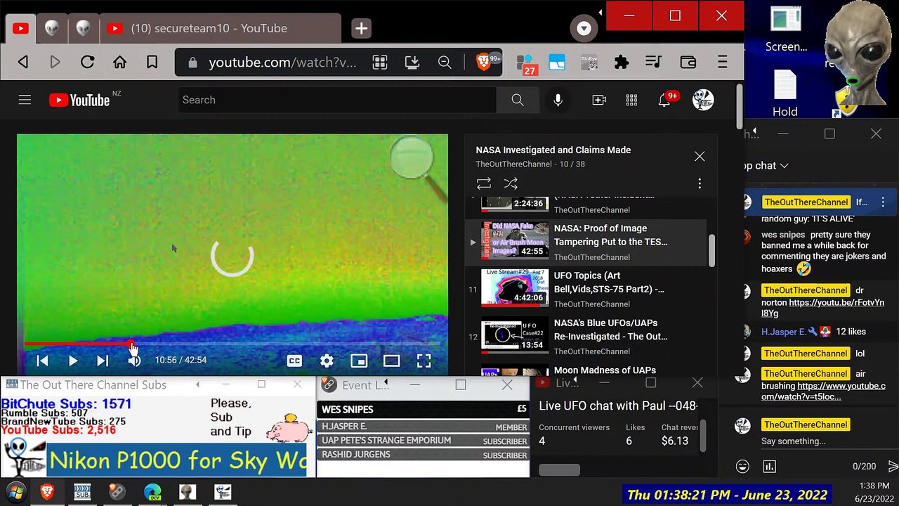 Live UFO chat with Paul --048- Mick West the StarMan + Other UFO vids + news - 1080p~-Pt3