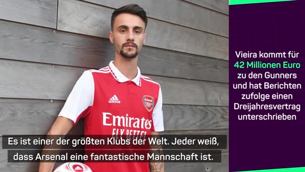 'Neuer' Vieira freut sich auf Arsenal-Aufgabe