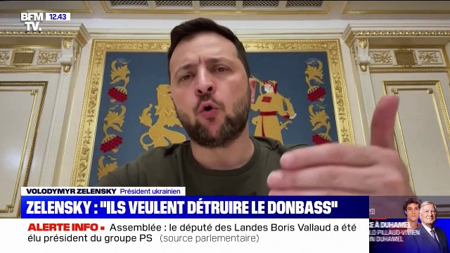 Volodymyr Zelensky: Les Russes veulent détruire tout le Donbass étape par étape