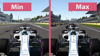 F1 2017 - Minimale und maximale Grafik-Details im Vergleich