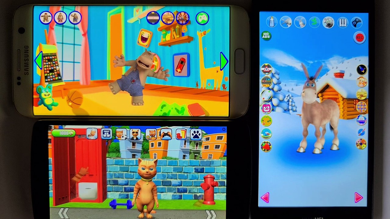 Talking Cat Leo vs Talking Donald Donkey vs Talking Hippo Rock | Gameplay | Big Fun