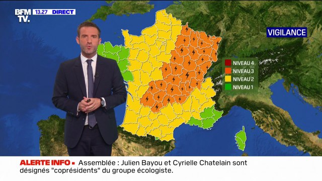 Orages: 31 départements placés en vigilance orange, des phénomènes violents sont annoncés