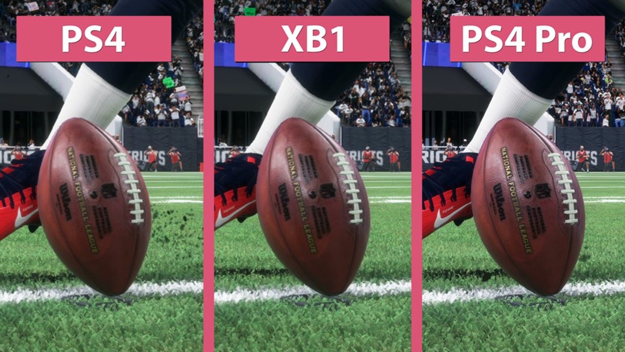 Madden NFL 18 - PS4 Pro gegen PS4 und Xbox One im Grafikvergleich