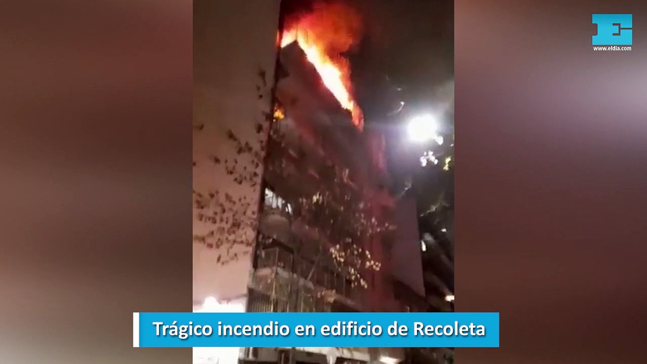Trágico incendio en edificio de Recoleta