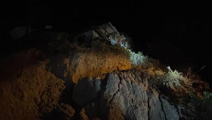 Vali Fuat Gürel, heyelan bölgesinde incelemelerde bulundu